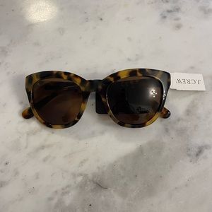 NWT J.Crew Cabana Oversized Sunglasses Caramel Tort
